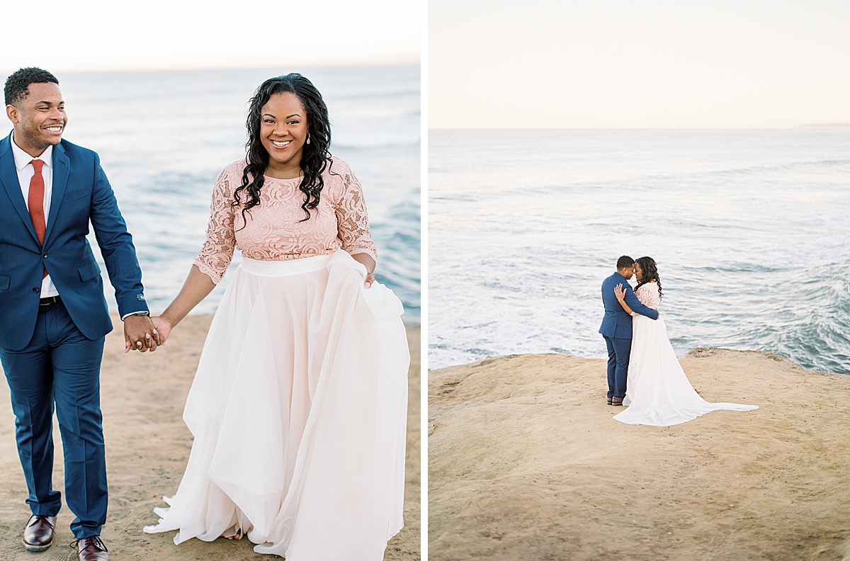 Sunset Cliffs romantic portraits - San Diego Photographer